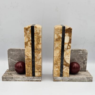 ART DECO MARBLE BOOKENDS