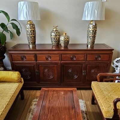 ASIAN ROSEWOOD 4 DOOR SIDEBOARD