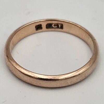 9ct GOLD RING WEDDING BAND