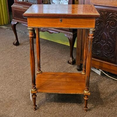 MARQUETRY TOP SIDE TABLE
