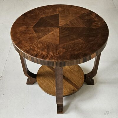 ART DECO ROUND TOP OCCASIONAL TABLE
