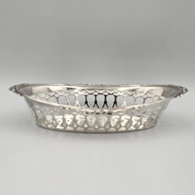 EPNS OVAL PIERCED DECORATIVE DISH