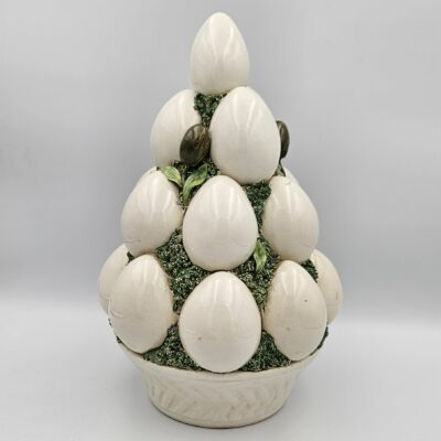 MAJOLICA FERTILITY BASKET OF EGGS