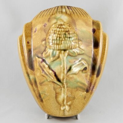 AUSTRALIAN POTTERY WARATAH WALL VASE