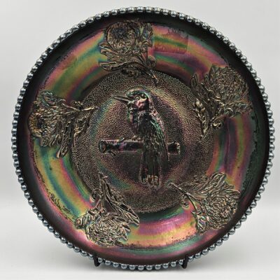 AUSTRALIAN CARNIVAL GLASS KOOKABURRA FLOAT BOWL