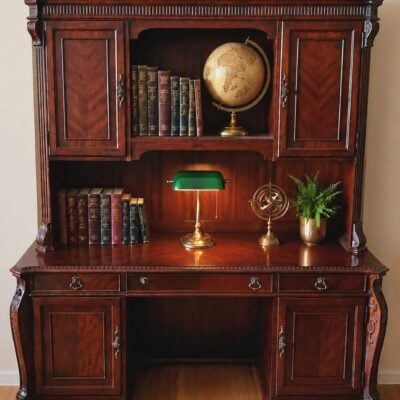 EXECUTIVE HOME OFFICE DESK AND HUTCH