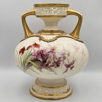 ROYAL WORCESTER DOUBLE HANDLED VASE