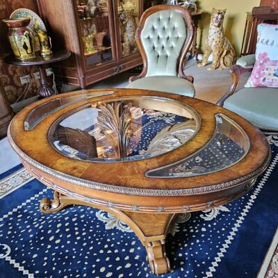 EUROPEAN STYLE OVAL COFFEE TABLE