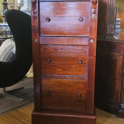 THREE DRAWER CEDAR FILING CABINET