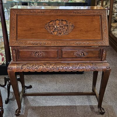 CHINESE DROP FRONT DESK COCKTAIL CABINET