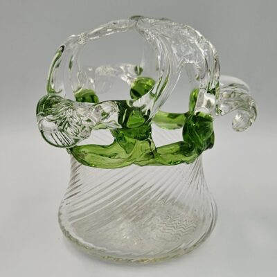 VICTORIAN BOHEMIAN BRIDES BANK GLASS VASE
