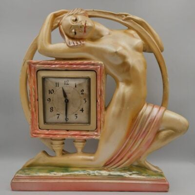 ART DECO NAKED LADY CLOCK FIGURE