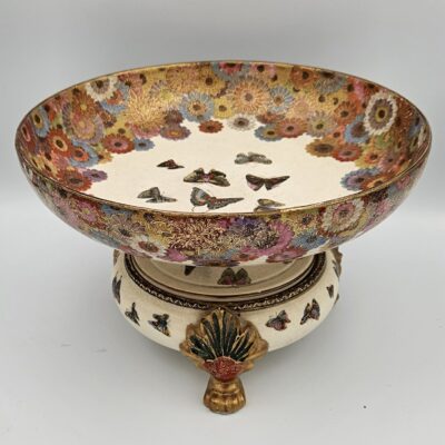 SATSUMA THOUSAND FLOWERS FOOTED BOWL