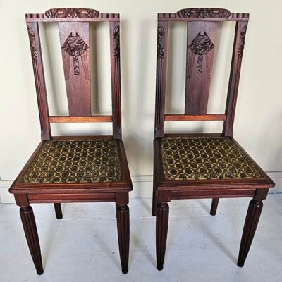 FRENCH PAIR ART DECO CHAIRS