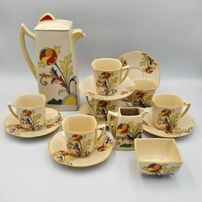 ROYAL DOULTON ART DECO CRESTA COFFEE SERVICE