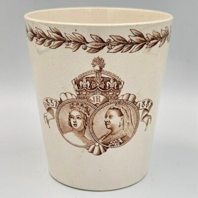 ROYAL DOULTON BURSLEM ROYALTY QUEEN VICTORIA 1837 - 1887 BEAKER