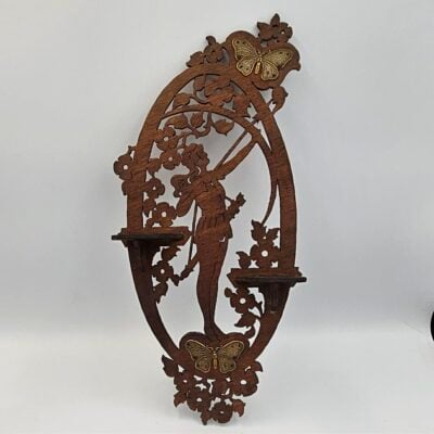 ART NOUVEAU FRETWORK WALL PLAQUE DIANA THE HUNTRESS