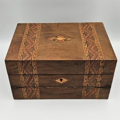 TUNBRIDGE WARE VICTORIAN WRITING SLOPE