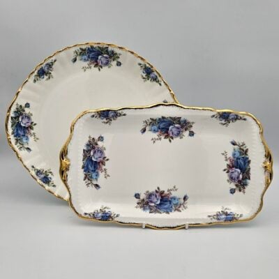 ROYAL ALBERT MOONLIGHT ROSE CAKE PLATE